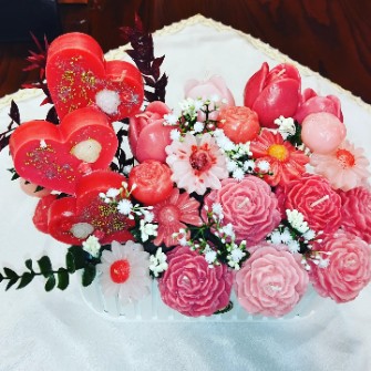 باکس گل‌های شمعی معطر