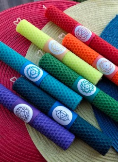 شمع موم عسل ارگانیک هفت چاکرا