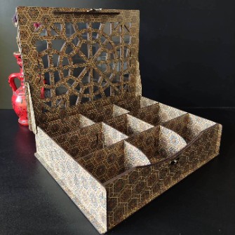 جعبه پذیرایی 8/7/6/4 خانه چوبی قفل دار مناسب برای آجیل