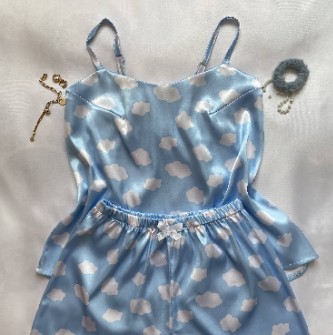 ست تاپ و شلوارک ساتن